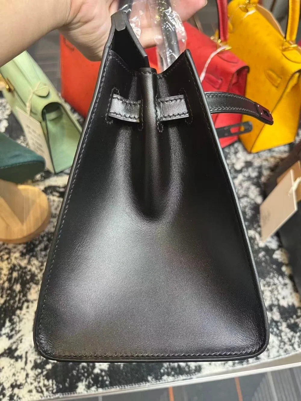 H BIRKIN SO BLACK 25 HANDMADE SELLIER CALFSKIN BOX LEATHER RVD HARDWARE